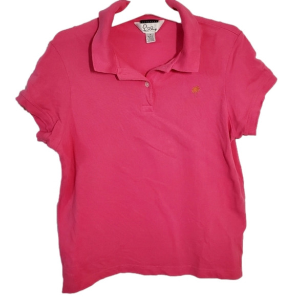 𝅺lilly Pulitzer White Label Fuchsia Polo - Picture 1 of 7